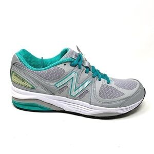 Women's New Balance W1540SG2 Running Shoes Silver/Green Synthetic/Mesh NARROW